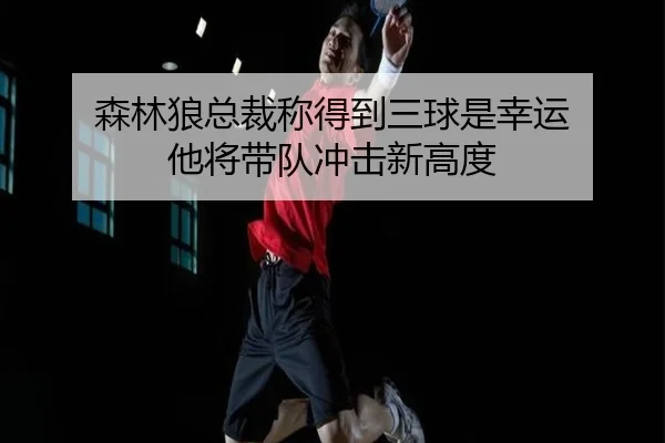 森林狼总裁称得到三球是幸运 他将带队冲击新高度